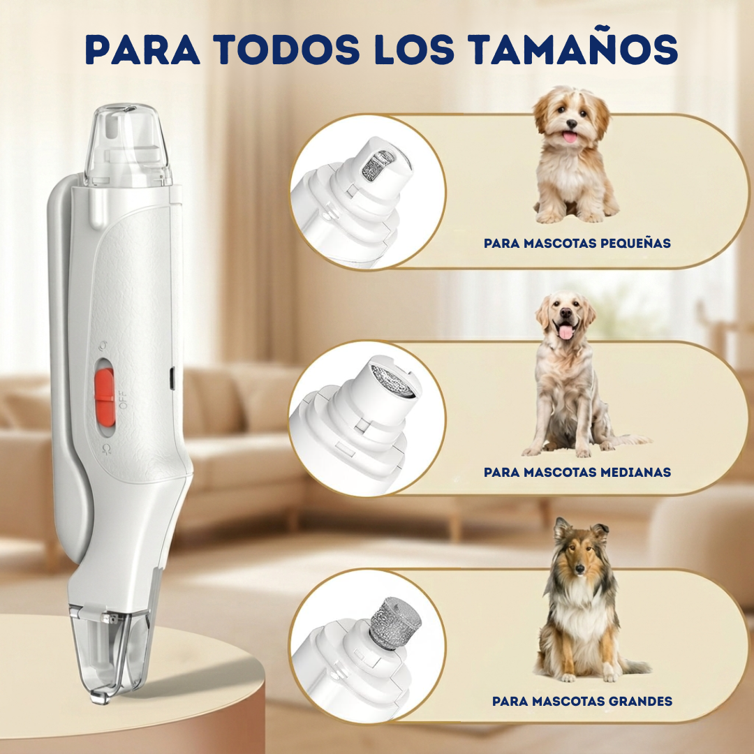 Cortauñas 2 en 1 con Lima Eléctrica para Mascotas