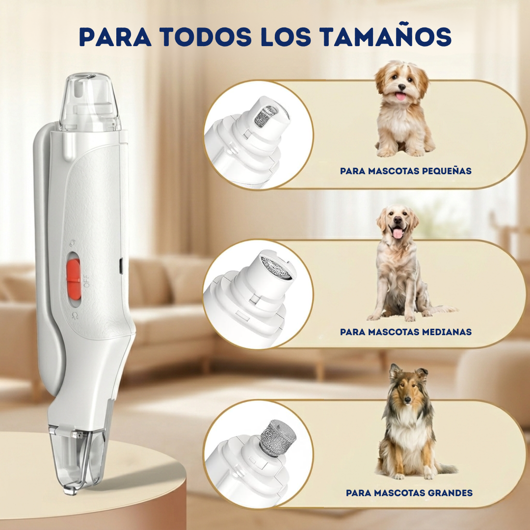 Cortauñas 2 en 1 con Lima Eléctrica para Mascotas