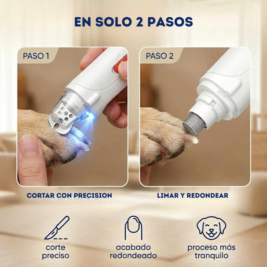Cortauñas 2 en 1 con Lima Eléctrica para Mascotas